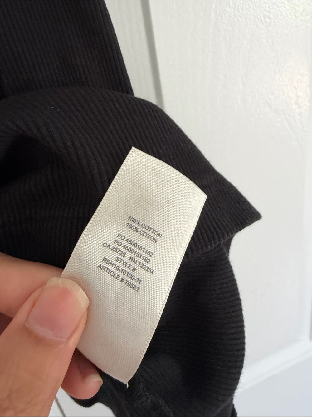 Aritzia Denim Forum Womens Black Ribbed Tank Top XS 100% Cotton Minimalist - Picture 3 of 8